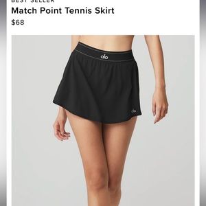 Alo black tennis skirt